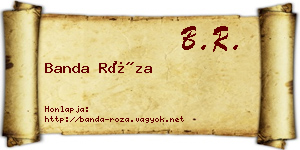 Banda Róza névjegykártya